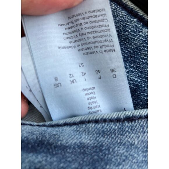 S Oliver Triangle Women's Whisker Side Slit Ankle Denim Jeans Blue 8 NEW - Picture 6 of 6